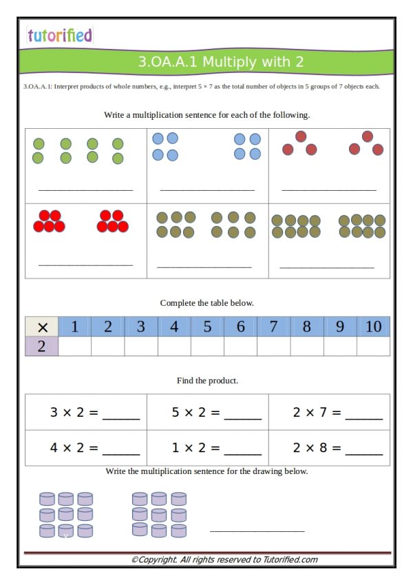 3rd Grade Common Core Math Worksheets