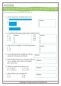 4th Grade Common Core Math Worksheets