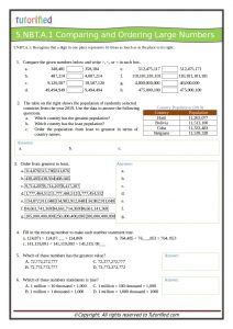 5th Grade Common Core Math Worksheets