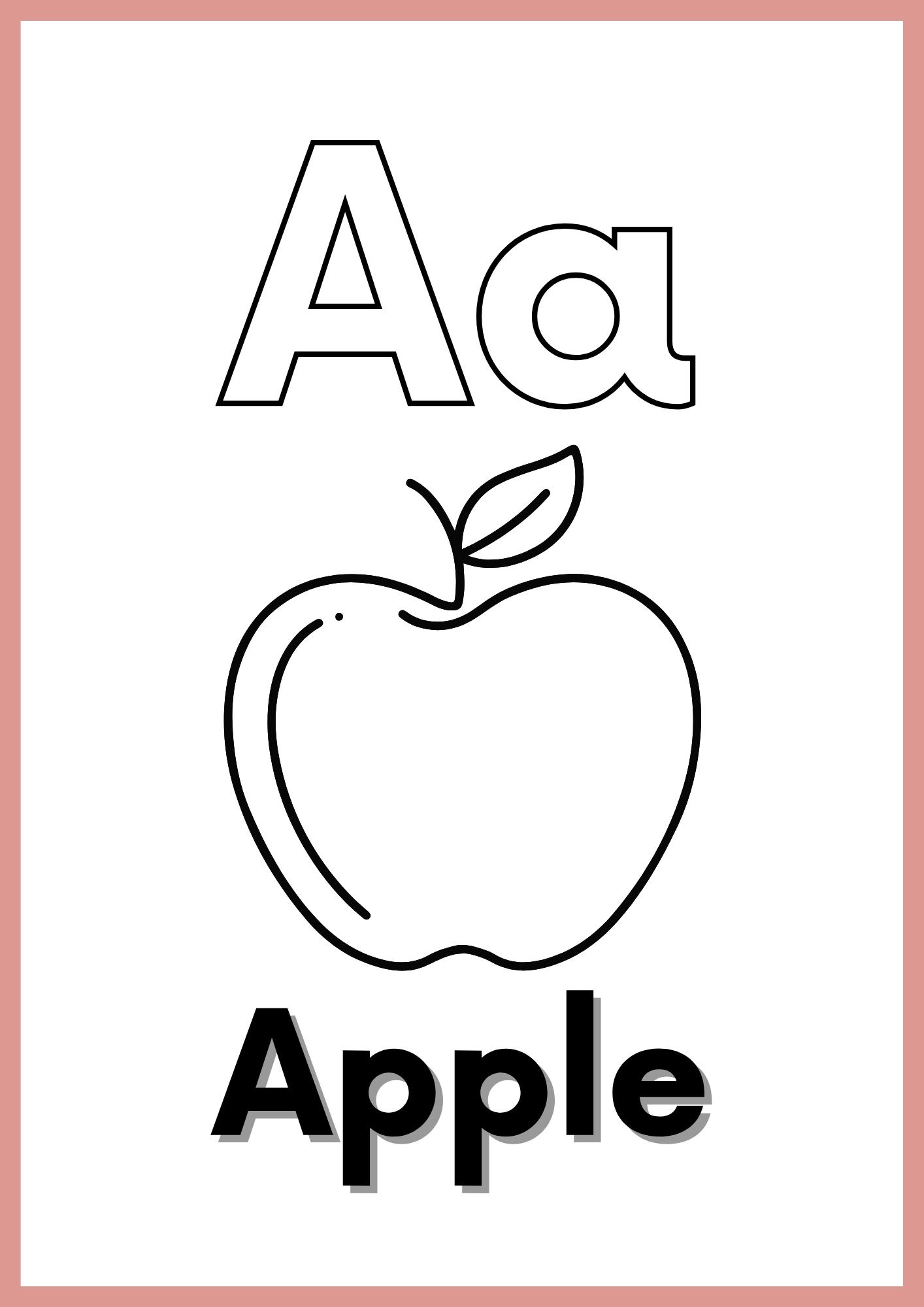 What Starts with Letter A Words Worksheets Printable PDF