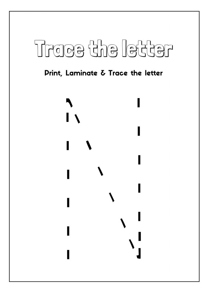 Free Letter N Dot Worksheets Printable PDF