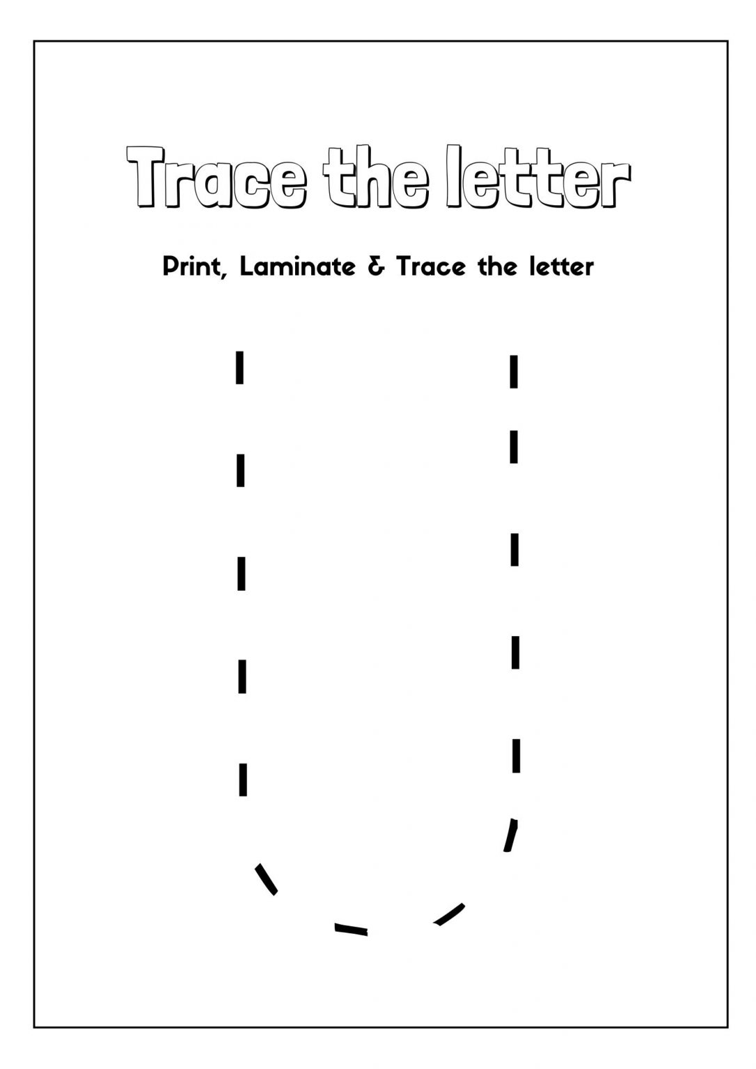 Free Letter U Dot Worksheets Printable PDF
