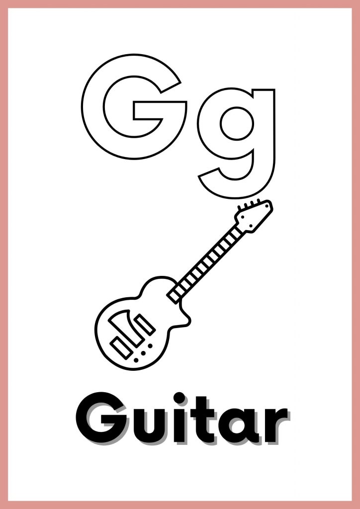 What Starts with Letter G Words Worksheets Printable PDF