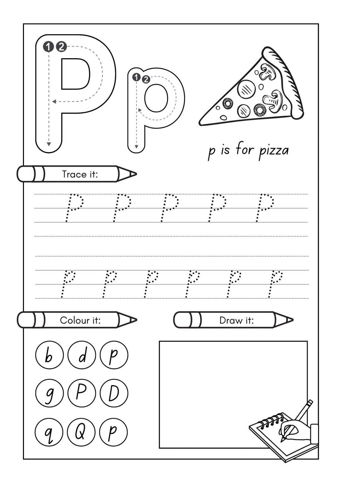 Letter P Activities For Toddler Preschool Kindergarten Printable PDF