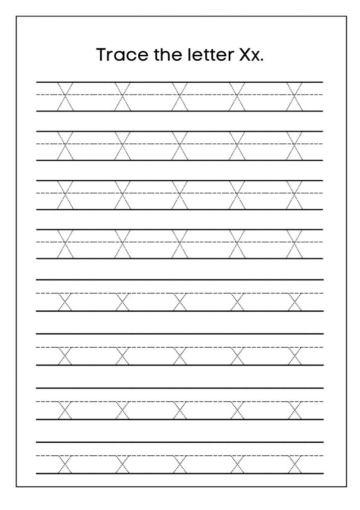 Free Letter X Dot Worksheets Printable PDF
