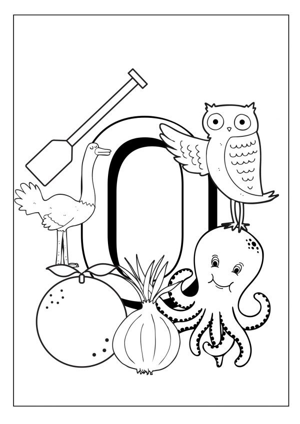 Free Letter O Pictures Worksheets Printable PDF