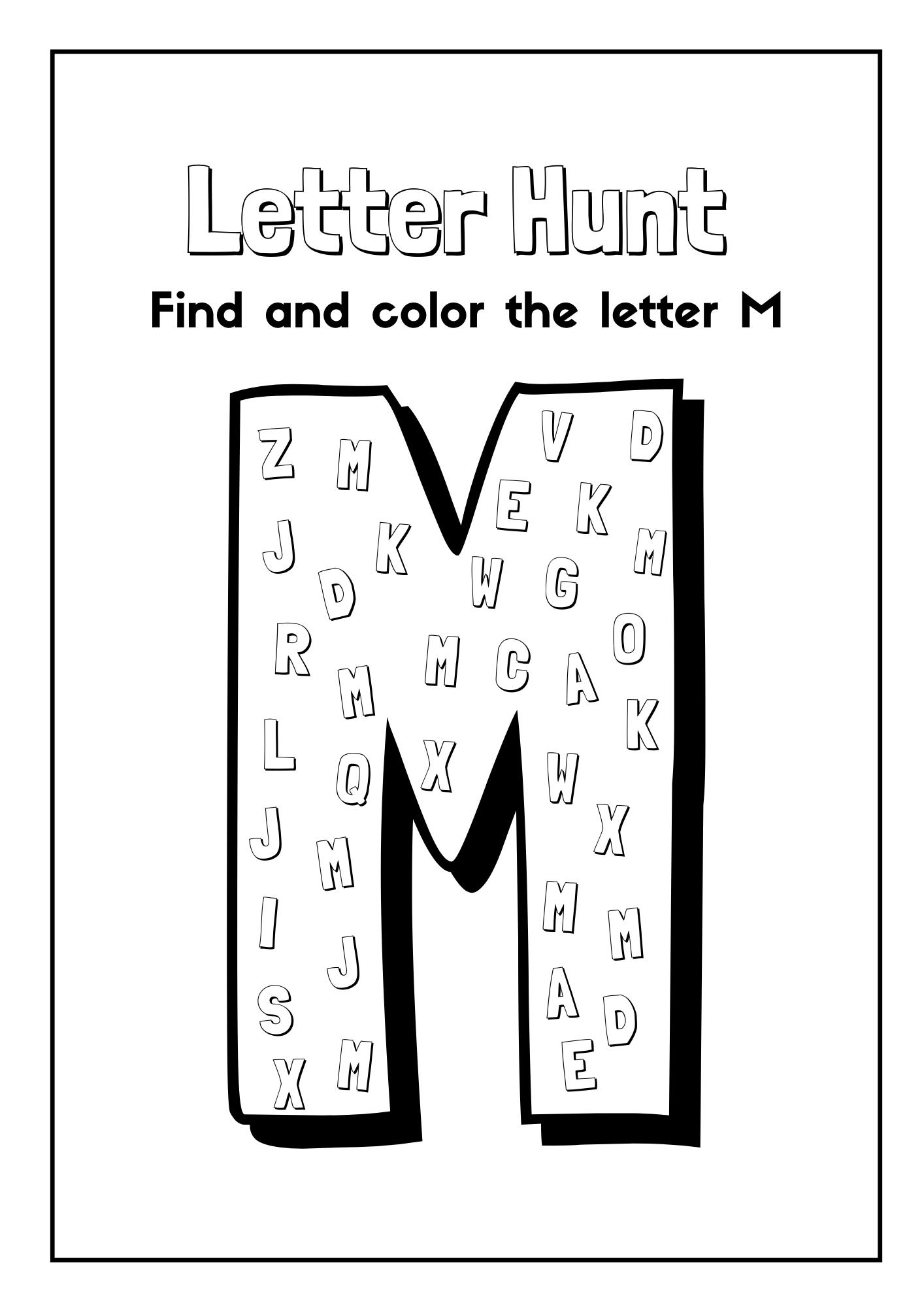 Letter M Activities for Toddler, Preschool & Kindergarten Printable PDF