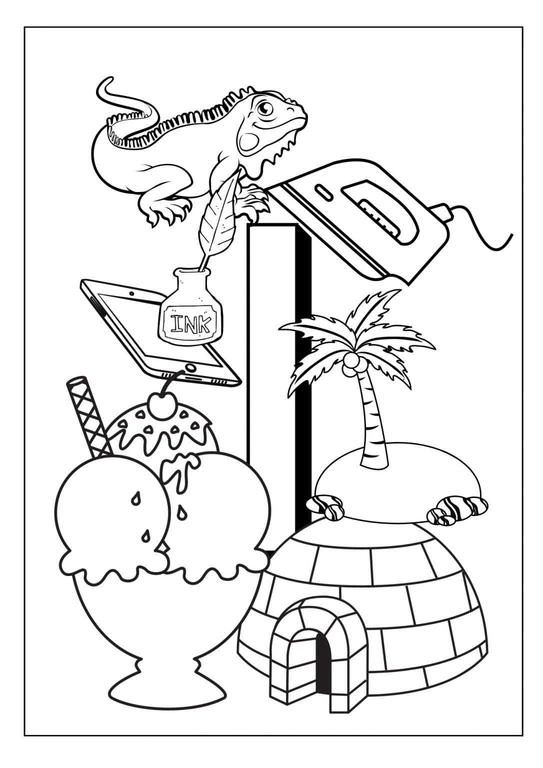 Free Letter I Pictures Worksheets Printable PDF