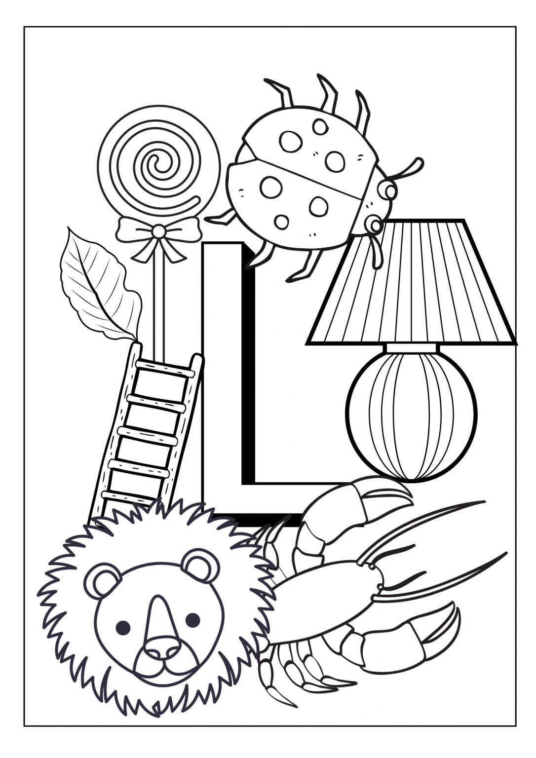 Free Letter L Pictures Worksheets Printable PDF