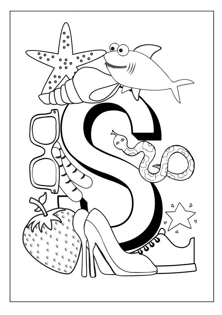 Free Letter S Pictures Worksheets Printable PDF