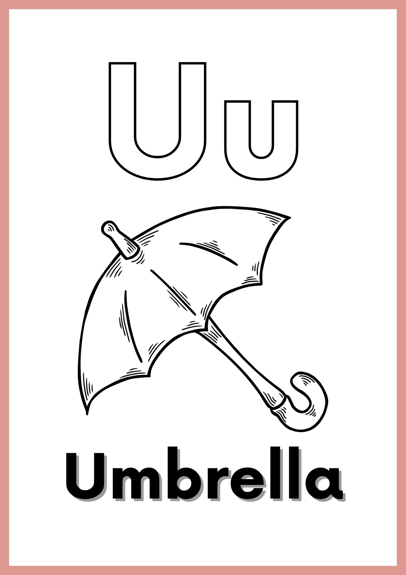 Free Letter U Pictures Worksheets Printable PDF