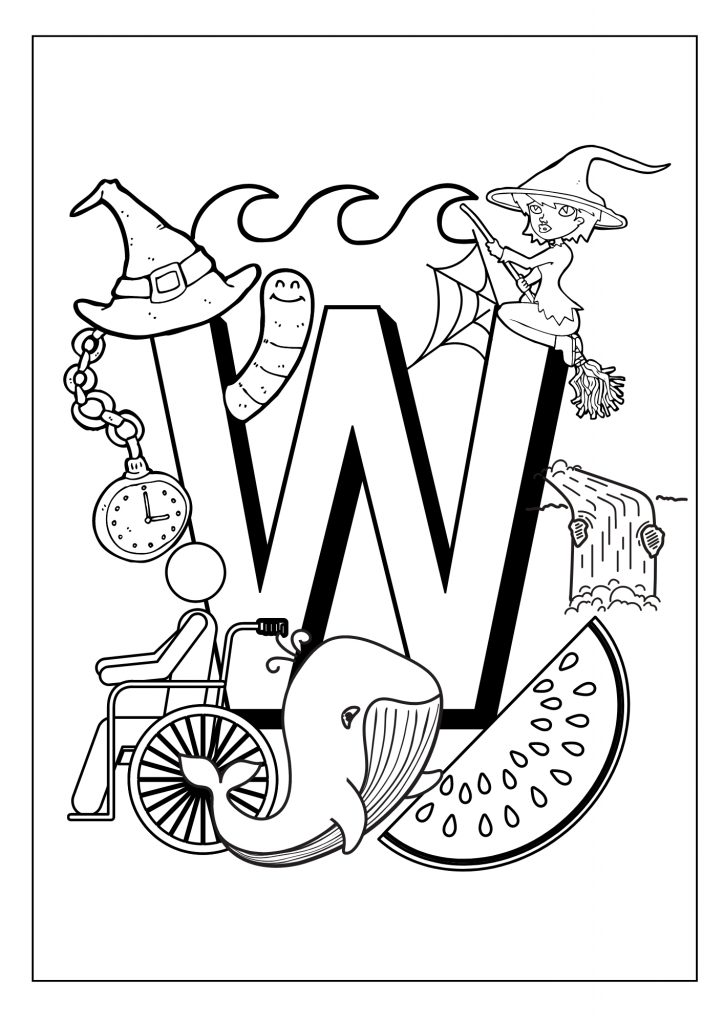 Free Letter W Pictures Worksheets Printable PDF