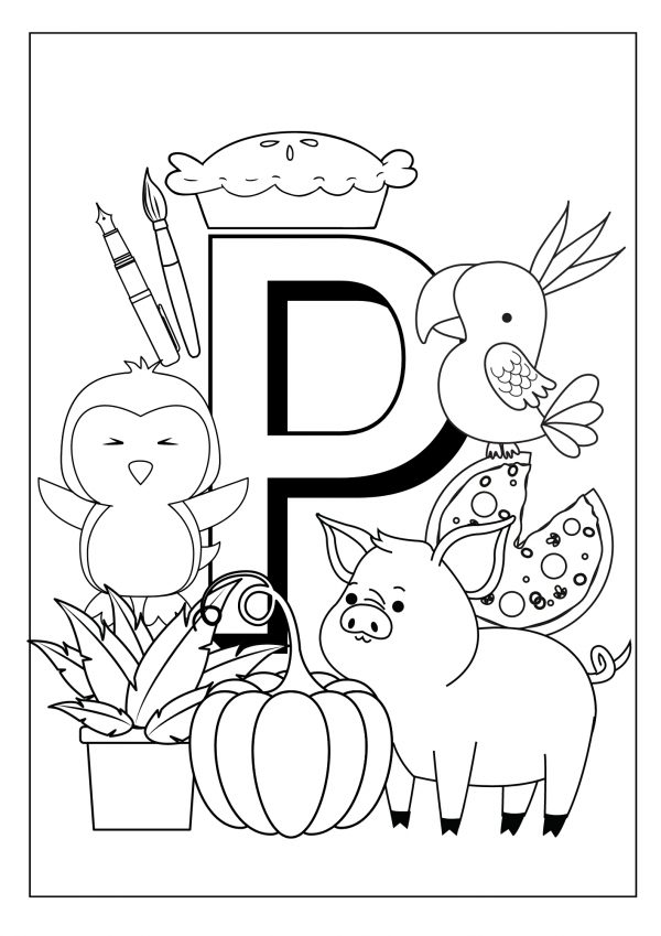 Free Letter P Pictures Worksheets Printable PDF