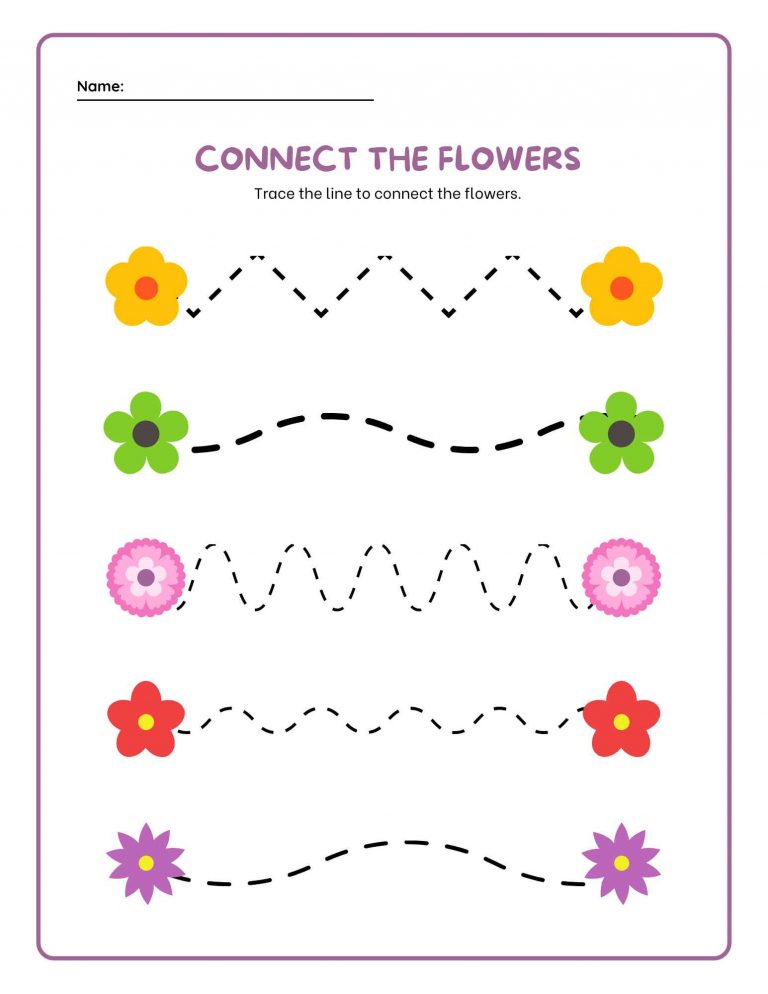 Free Preschool Tracing Lines Worksheets Printable PDF
